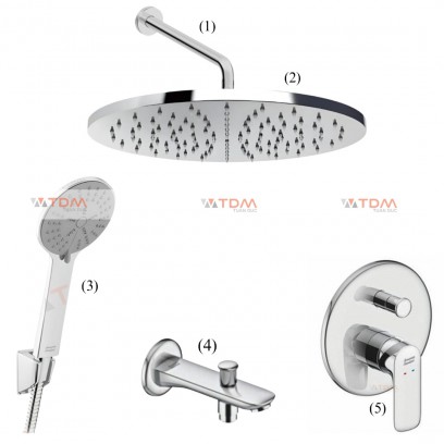 Bộ Sen American WF-1M21WF-9717 WF-B211H FFAS9909WS FFASS036 Âm Tường 3 Đường Nước