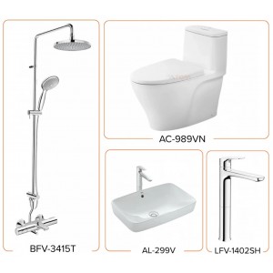 Trọn bộ combo thiết bị vệ sinh Inax đầy đủ cho nhà tắm chiết khấu cao