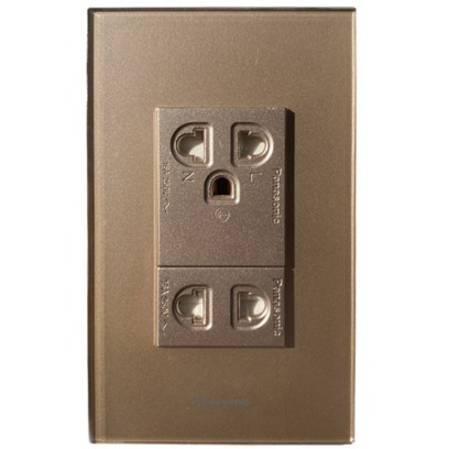 Công Tắc Ổ Cắm Halumie Vàng Ánh Kim MYZ