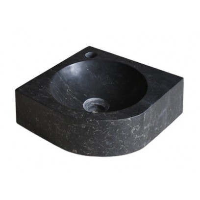 Chậu Rửa Mặt Lavabo Góc Kanly Treo Tường Đá Marble Đen