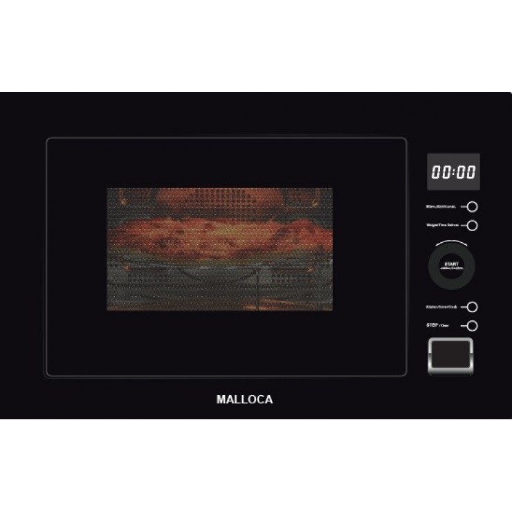 Lò Vi Sóng Malloca MW-927BG Âm Tủ 27L Màu Đen