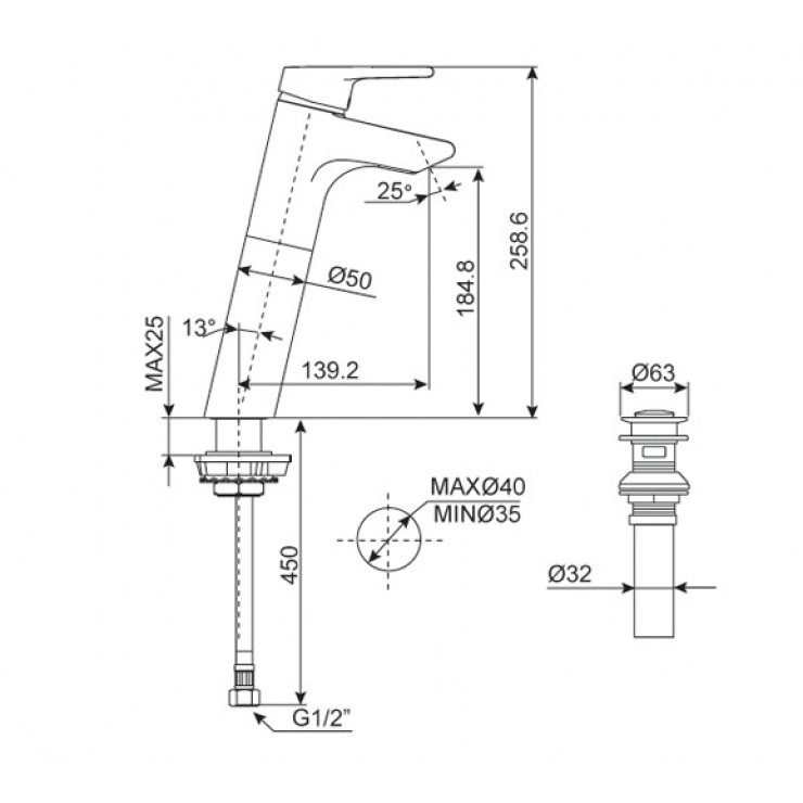 Vòi Lavabo Nóng Lạnh American Standard Active WF-3902 Vòi Lavabo