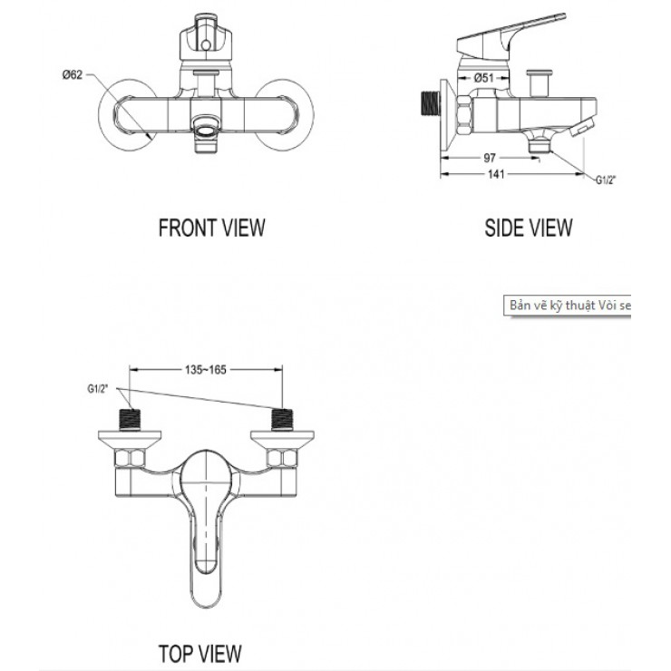 Vòi Sen Nóng Lạnh American Standard Concept WF-1411