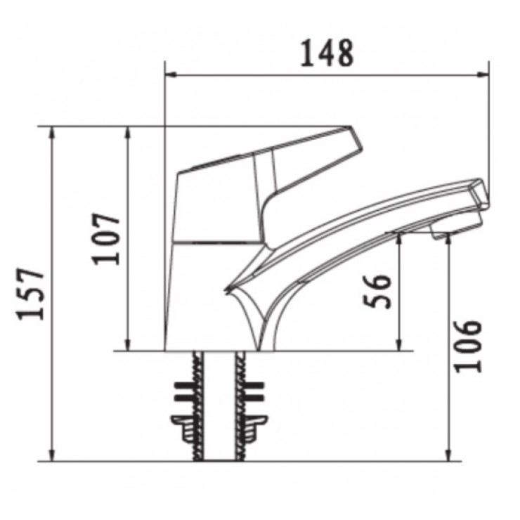 Vòi Lạnh Lavabo American Standard Sandra W.126 Vòi Lavabo