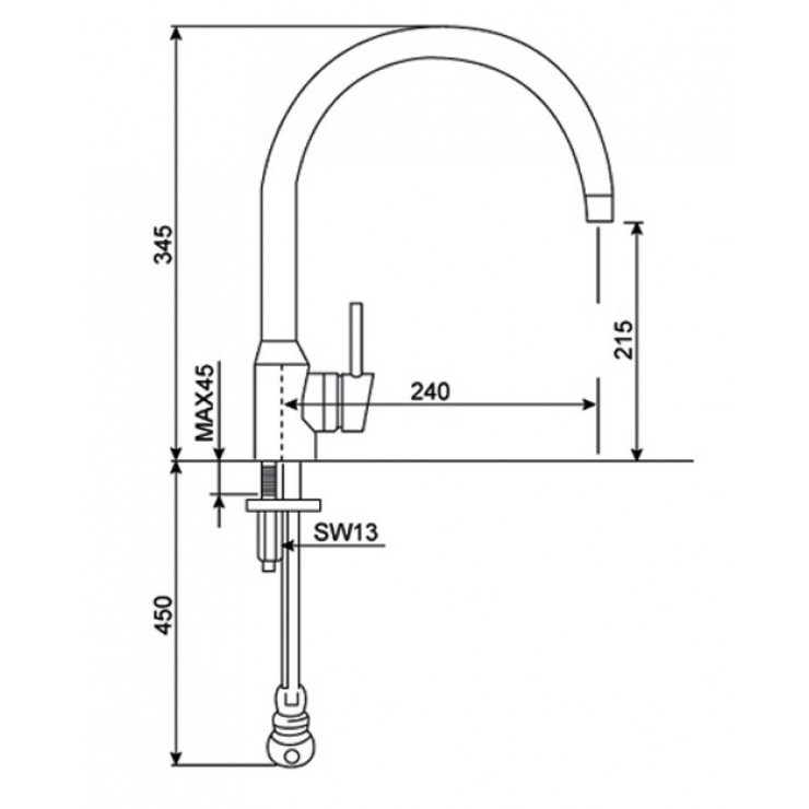 Vòi Rửa Chén American Standard WF-5608 Minimalistic Vòi Rửa Chén