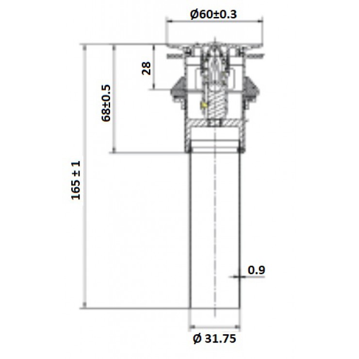 Nút Xả Nhấn cho Lavabo American Standard FFAS7979 Phụ Kiện Vòi Chậu