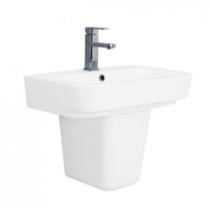 Bộ Chậu Rửa Lavabo Và Chân Ngắn Treo Tường Viglacera V50 (CD50)
