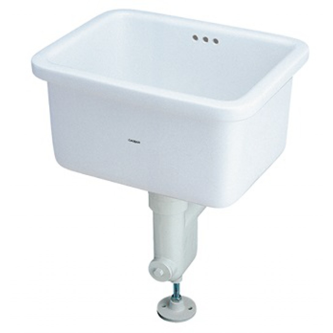 Chậu Giặt Xả Vào Tường CAESAR SS558AP (Bộ xả BF558P) Chậu Rửa Lavabo