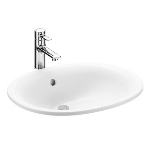 Chậu rửa mặt lavabo TOTO L762 dương vành bàn đá 530x450mm - Tuấn Đức