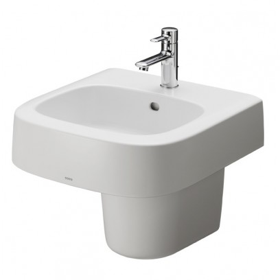 Chậu Lavabo TOTO LHT767CR Treo Tường Chân Ngắn Chậu Lavabo TOTO LHT767CR Treo Tường Chân Ngắn Chậu Rửa Lavabo