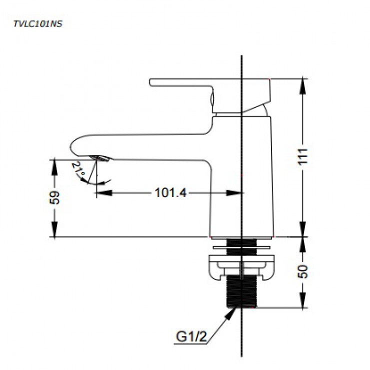 Vòi chậu rửa mặt lavabo TOTO TVLC101NSR lạnh - Tuấn Đức