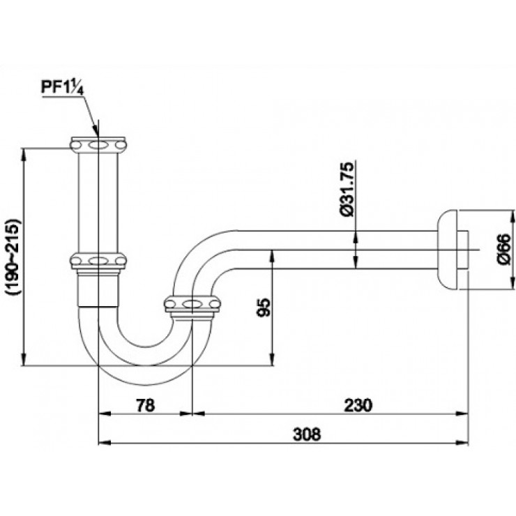 Ống thải xả nước lavabo co chữ P TOTO TVLF403 (THX1A-5N)