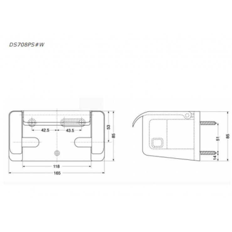 Hộp Đựng Giấy Vệ Sinh TOTO DS708PS#W Nhựa Trắng Phụ Kiện Phòng Tắm