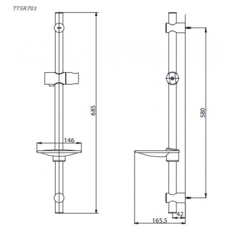 Thanh trượt vòi sen tắm TOTO TTSR701 - Tuấn Đức
