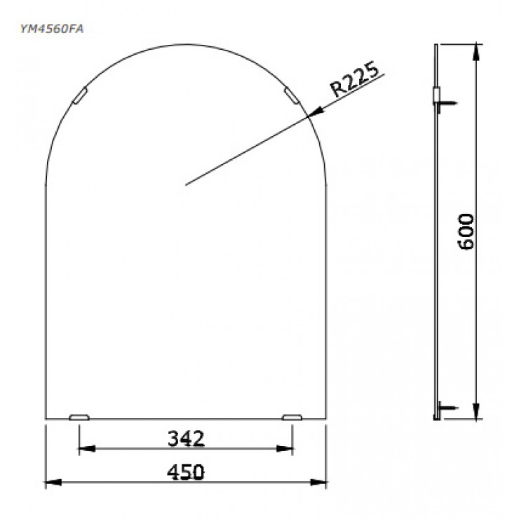 Gương phòng tắm TOTO YM4560FA chống mốc phụ kiện gắn kèm chậu rửa mặt - Tuấn Đức