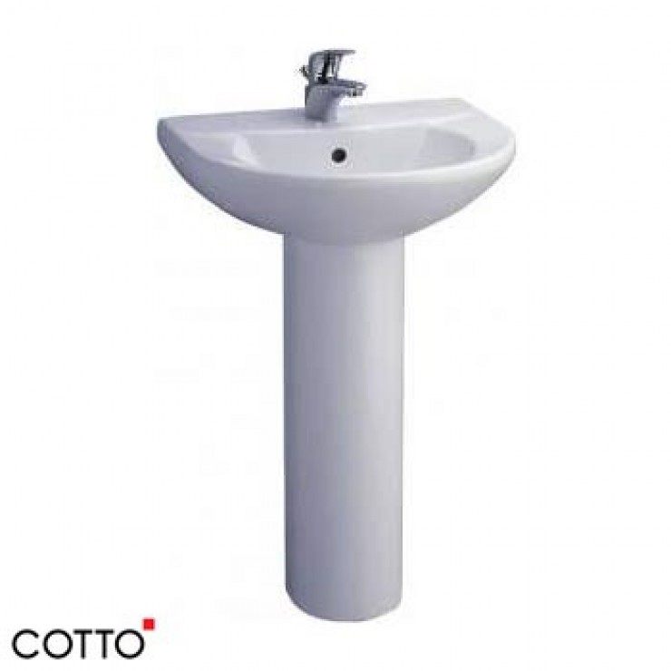 Chậu rửa mặt lavabo COTTO C014/C411 Wedy treo tường chân đứng
