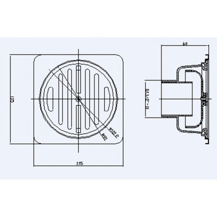 Phễu Thoát Sàn American Standard FD-1150 115mm Phụ Kiện Phòng Tắm