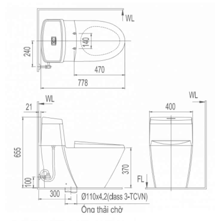 Bồn Cầu Thông Minh INAX AC-909R/CW-KA22AVN Bồn Cầu Vệ Sinh