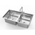 Chậu rửa chén Sơn Hà S80D - Bồn rửa bát inox 800x440mm inox 304 cao cấp