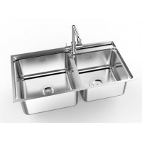 Chậu Rửa Chén Sơn Hà S80D Inox 304 2 Hộc