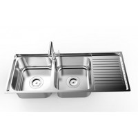 Chậu Rửa Chén Sơn Hà S105D Inox 304 2 Hộc 1 Cánh