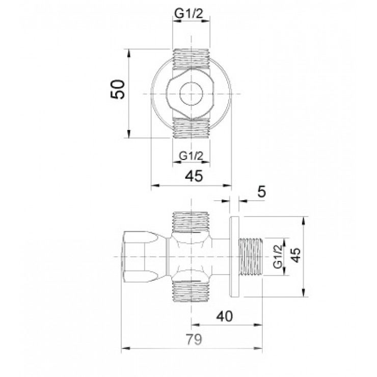 Van T Chia Nước Inax A-703-7 (Ø21) Xi Phụ Kiện Bồn Cầu