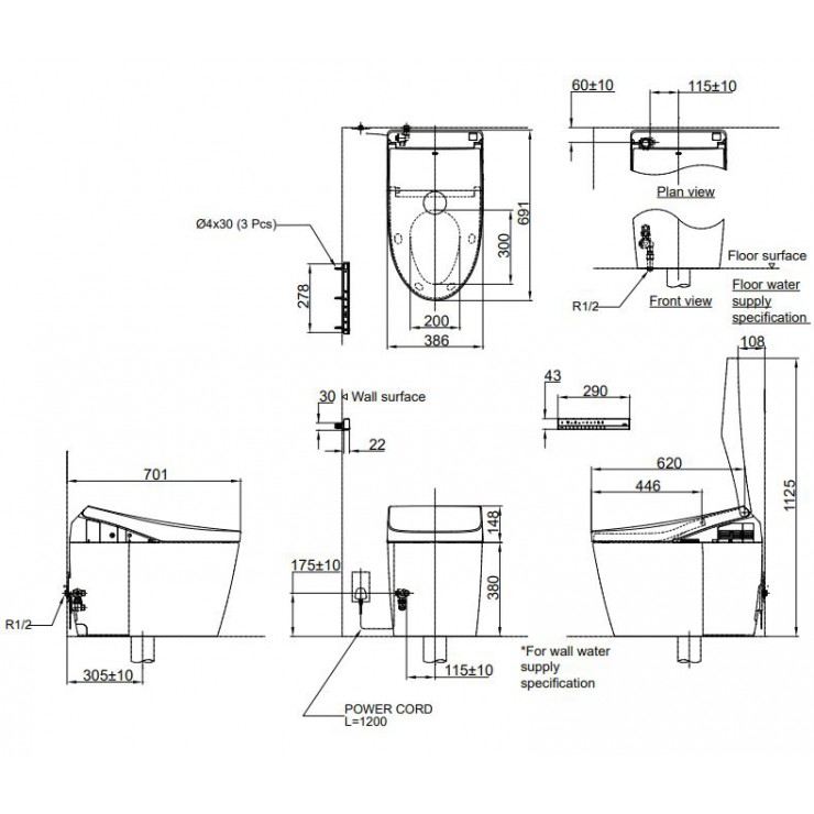 Bồn Cầu Neorest TOTO CS989VT/TCF9788WZ AH Thông Minh Bồn Cầu Vệ Sinh