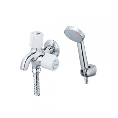 Vòi hoa sen Caesar S038C lạnh tắm đứng dây xi - Tuấn Đức