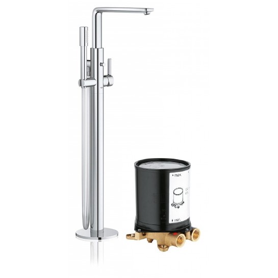 Vòi Bồn Tắm Grohe 23792001 + 29086000 Đặt Sàn Lineare Bộ Vòi Sen Bồn Tắm