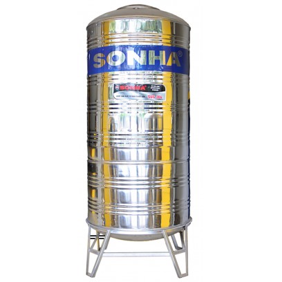 Bồn Nước Sơn Hà Inox 7000L Đứng SUS 304 Ø 1,7m