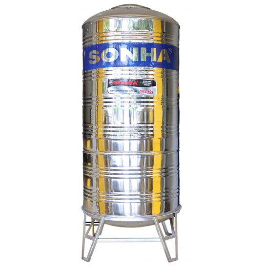 Bồn Nước Sơn Hà Inox 7000L Đứng SUS 304 Ø 1,7m