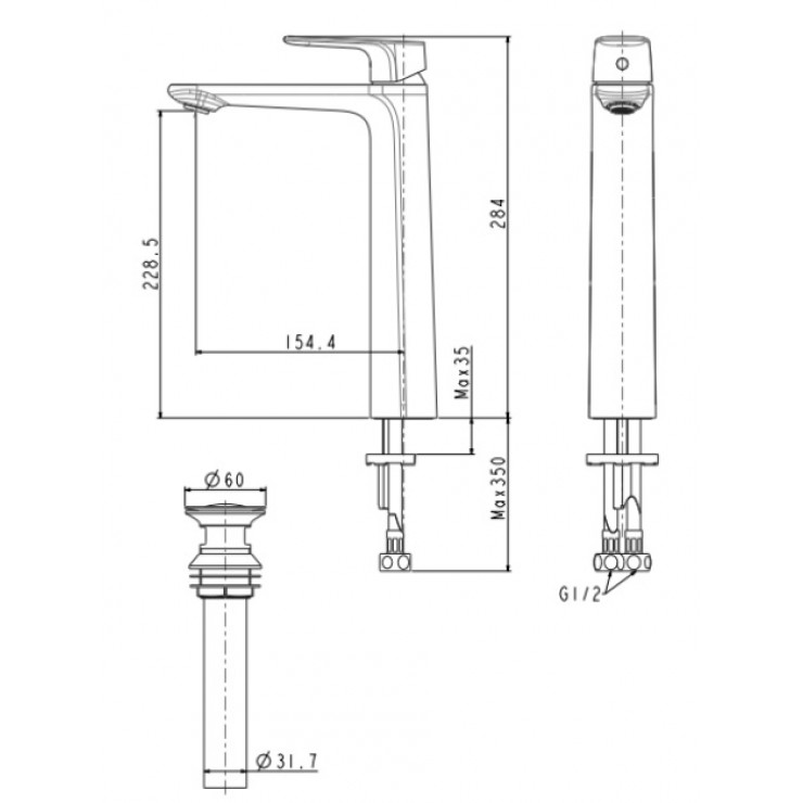 Vòi Lavabo American Standard WF-1702 Signature Thân Cao Vòi Lavabo