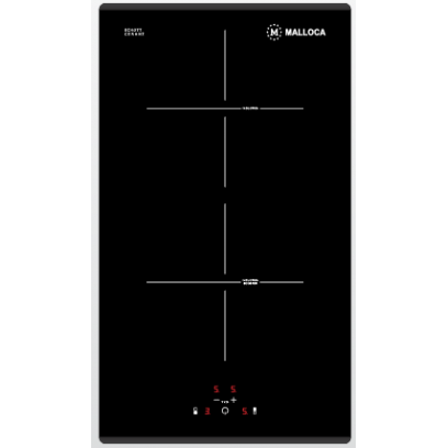 Bếp Điện Từ Malloca MDI 302 Mặt Kính 2 Bếp Domino