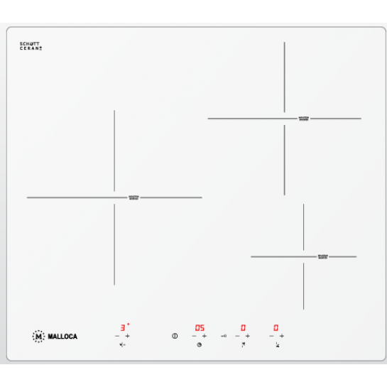 Bếp Điện Từ Malloca MI 593 WN Mặt Kính 3 Bếp Bếp Điện - Bếp Từ