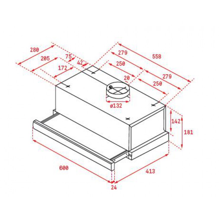 Máy Hút Mùi Teka TL 6310 40474250 Âm Tủ