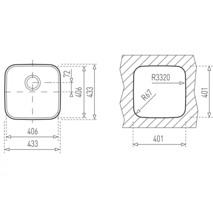 Chậu Rửa Teka Be 40.40 10125005 AISI 304