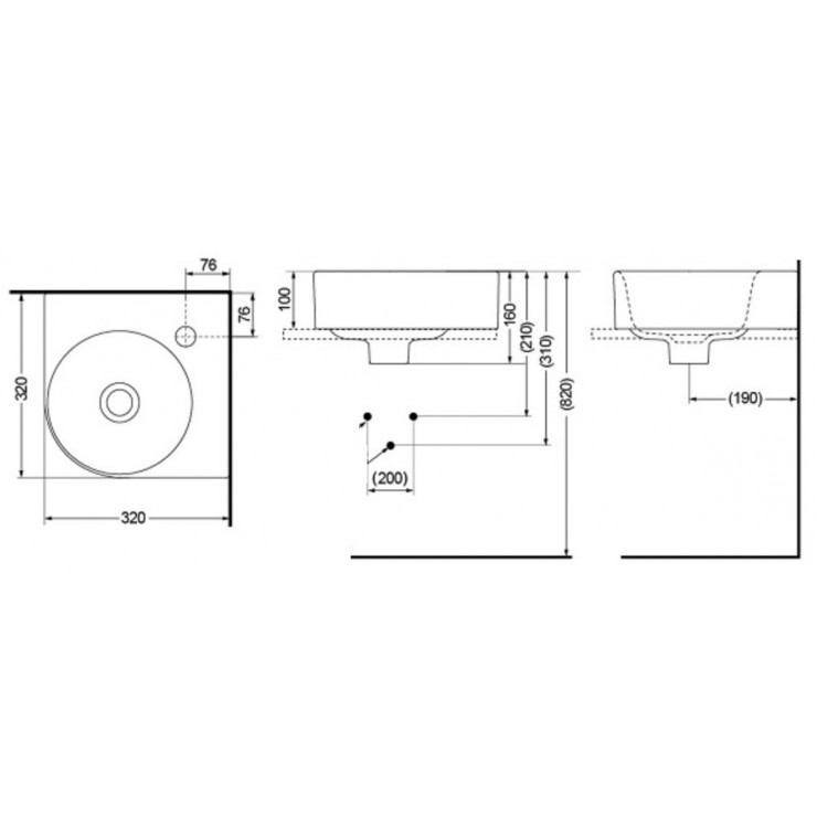 Chậu Lavabo TOTO LW1233B Góc Treo Tường