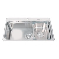 Chậu Rửa Chén Bát Malloca MS 1022D (MS1022D) Inox 304 1 Học Kèm Rổ
