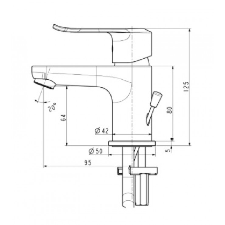 Vòi Lavabo American Standard WF-0701 Neo Modern Nóng Lạnh Vòi Lavabo