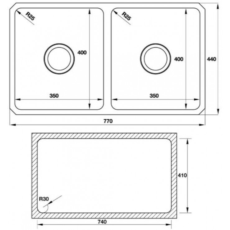 Chậu Bếp Hafele HS19-SSN2S90S 567.23.020 Hai Hộc Inox 304