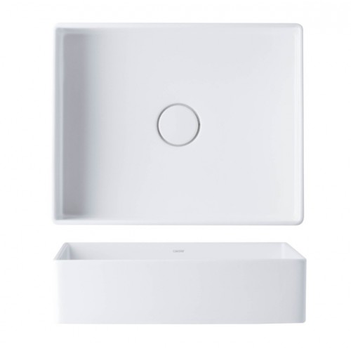 Chậu rửa mặt lavabo Caesar LF5254 đặt bàn đá vuông 500x400 - Tuấn Đức