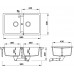 Chậu Bếp Đá Hafele HS19-GEN2S90 570.36.300 Hai Hộc Màu Đen Chậu Rửa Chén