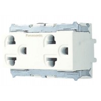 Ổ Cắm Đôi Panasonic WNG159237W Full Color Có Dây Nối Đất