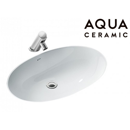 Chậu rửa mặt lavabo Inax AL-2216V (AL2216V) âm bàn đá oval 550 x 380mm
