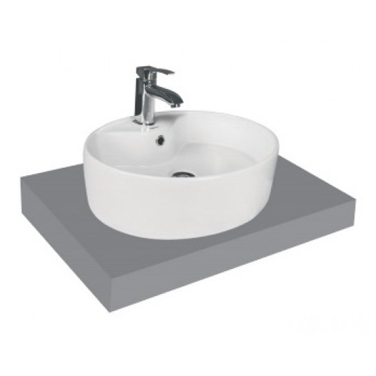 Chậu Rửa Mặt Lavabo Viglacera CD19 Đặt Bàn Tròn Chậu Rửa Lavabo