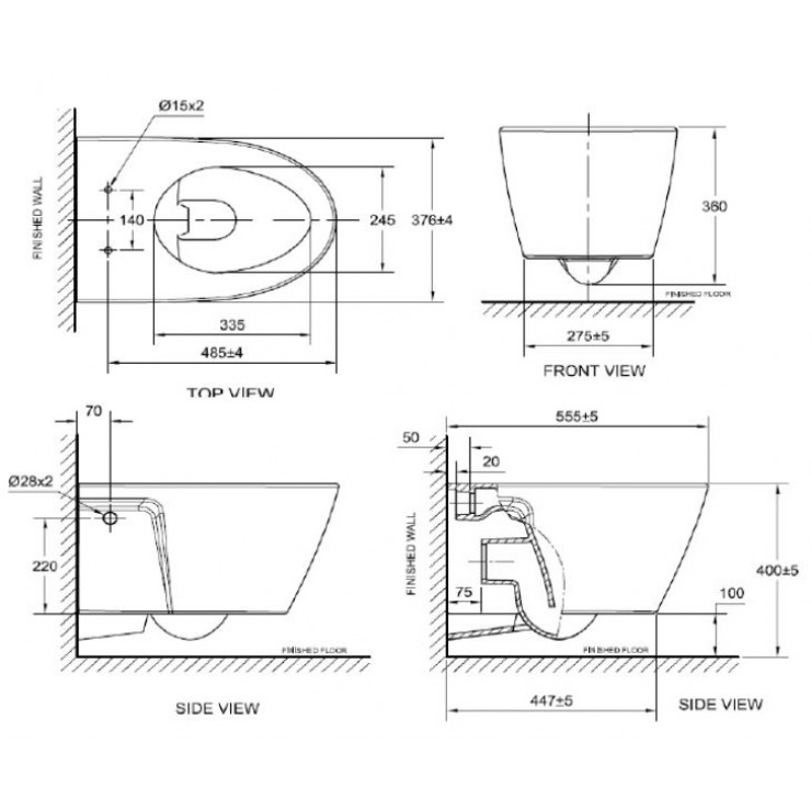 Bồn Cầu American Standard VF-3119B (3119B-WT) Treo Tường Bồn cầu AMERICAN