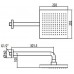 Bát Sen American Standard WF-9052 Vuông Vòi Sen Tắm Âm Tường