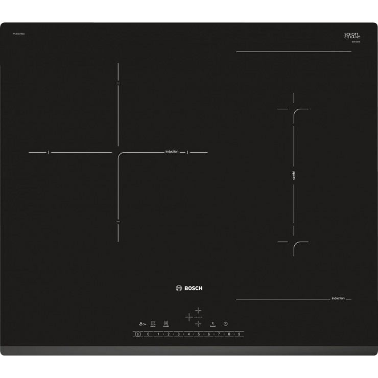 Bếp Điện Từ Bosch PVJ611FB5E 3 Vùng Nấu Từ Serie 6