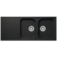 Chậu Bếp Đá Hafele HS18-GED2R80 570.35.360 Màu Đen