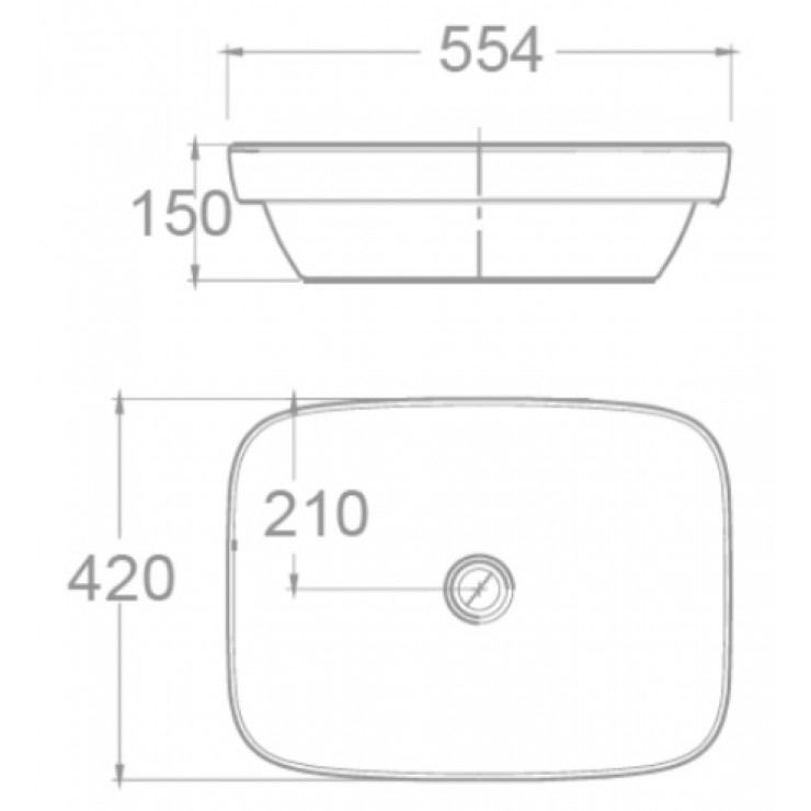 Chậu Rửa Lavabo American Standard WP-F646 Cygnet Đặt Bàn Chậu Rửa Lavabo